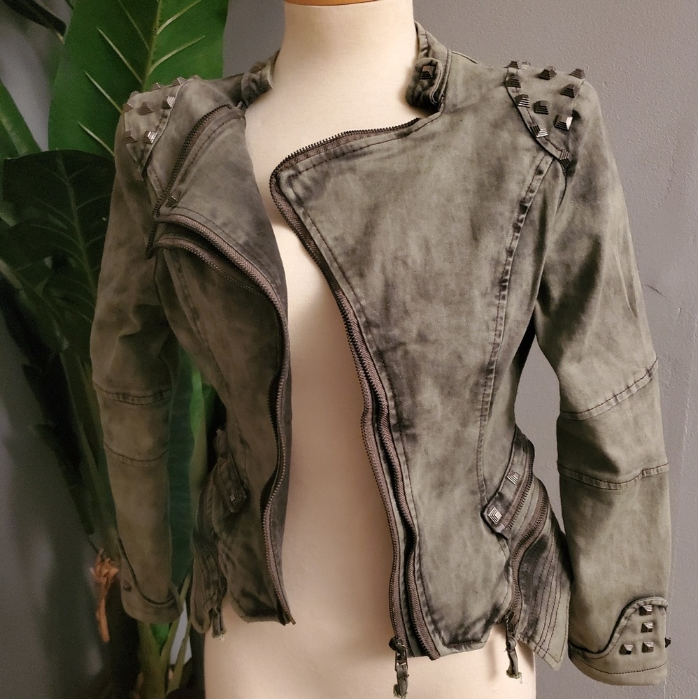 Classic studded rockstar jacket